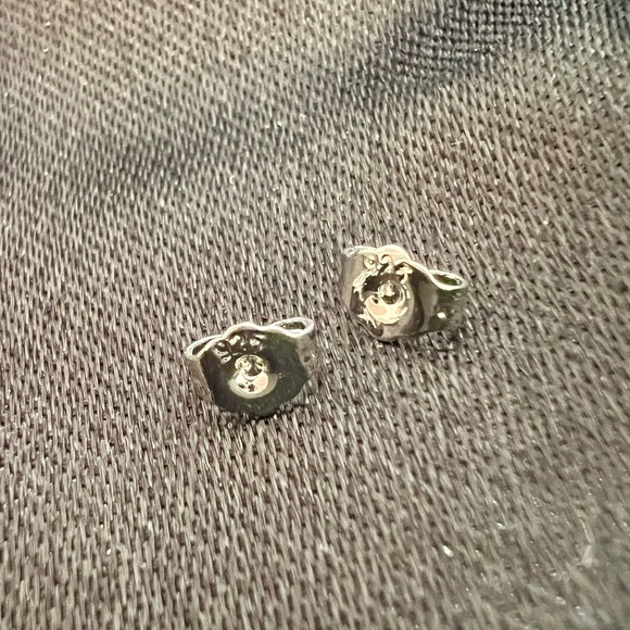 NIB Stamped 925 Sterling Silver & Zircon Criss Cross Letter X Drop Earrings - Picture 6 of 14